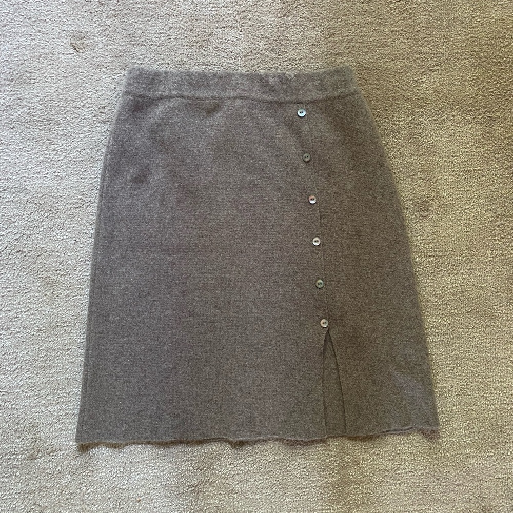 Rouje Romain Brown Wool Skirt, 36
